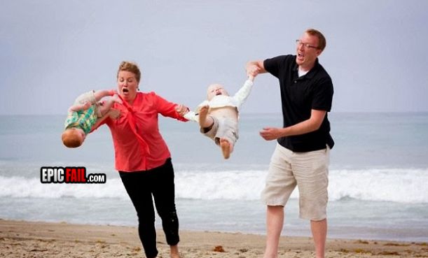parenting-photo-fail-beach-drop-baby