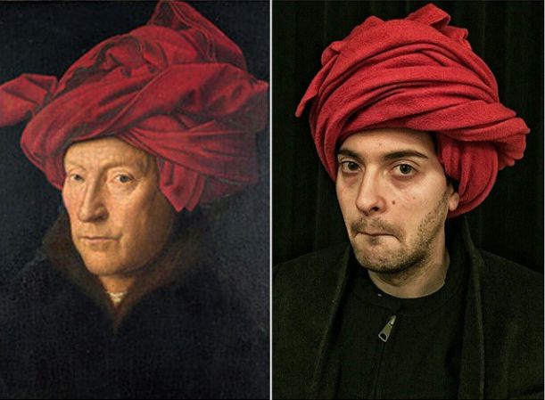 8. Portrait of a Man in a Turban by Jan van Eyck 1433