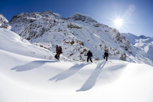 Freeride v rakouském Kaunertalu. Na to už budete potřebovat speciální prkýnka...