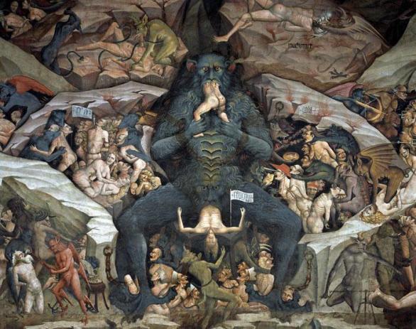 Giovanni da Modena, Peklo (detail),1410, Basilica di San Petronio, Bologna