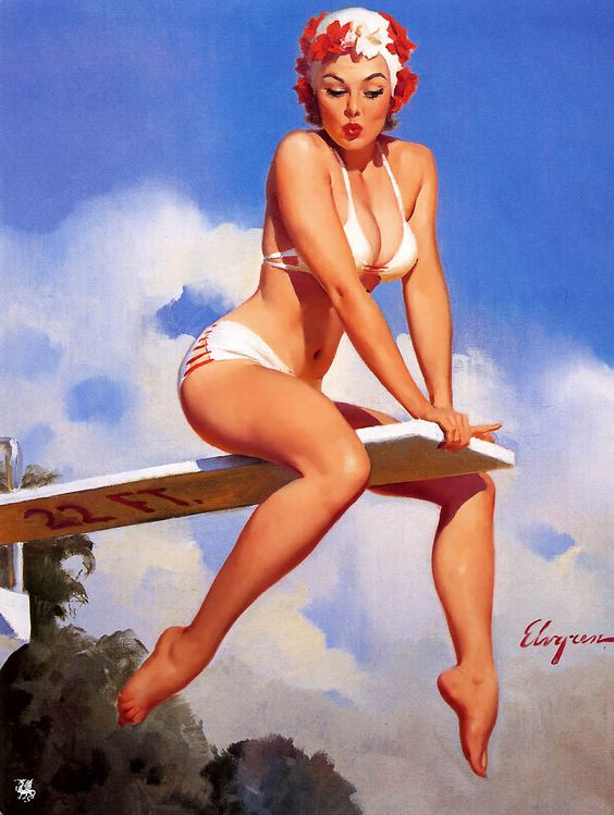 Pin-up girl se vyznačovaly útlým pasem, plnými ňadry a na většině fotografií byly buď s širokým úsměvem, nebo našpulenými rtíky, které měly vždy červenou barvu. 