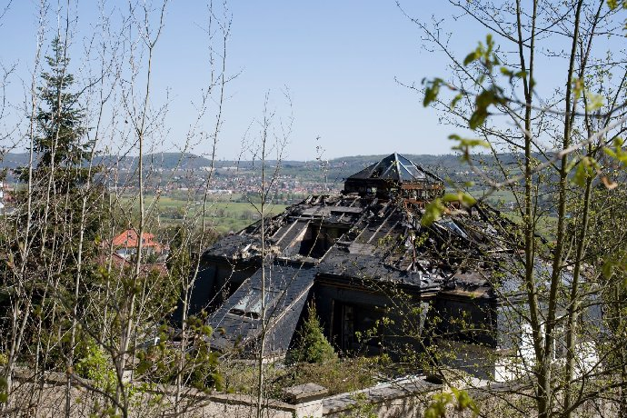 Vila po požáru