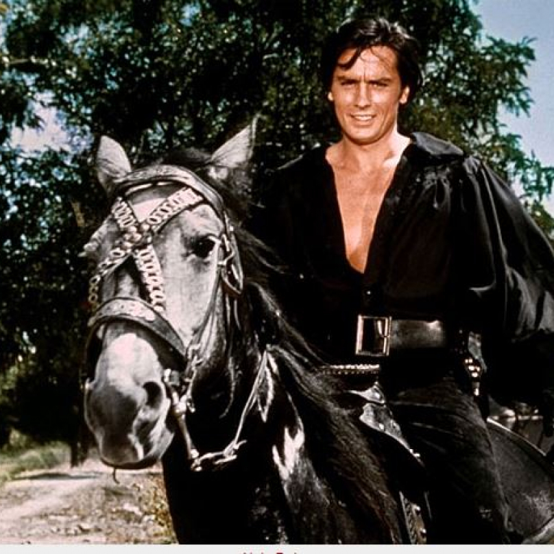 Alain Delon jako Černý tulipán.